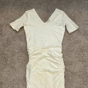 James Perse V-neck Casual Dress White Size 3
